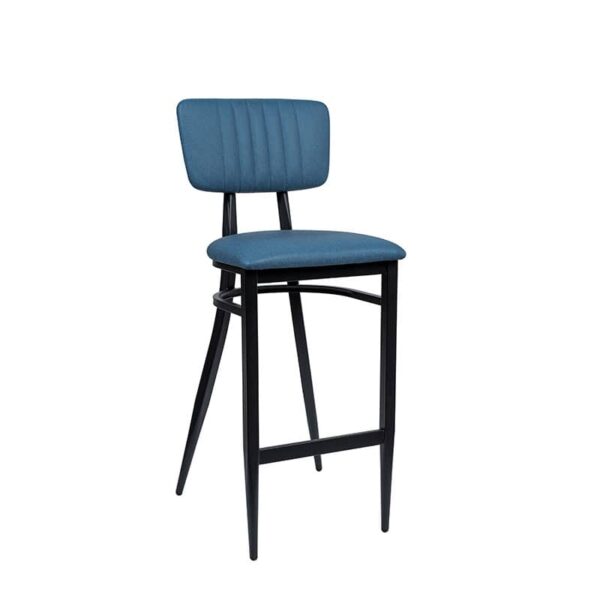MONTANA-banqueta-negro-respaldo-azul-asiento-tapizado-azul