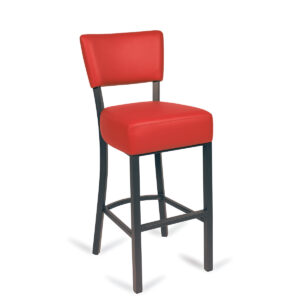 bohemia-banqueta-acero-pintado-grafito-asiento-rojo