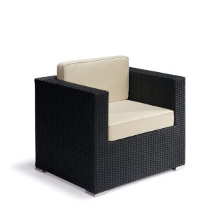 sillón modelo espacio1 de médula color antracita con cojines color beige