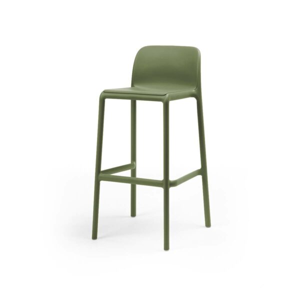 taburete modelo faro nardi apilable exterior color agave