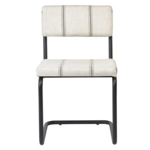 silla acero negro tapizada tela especial