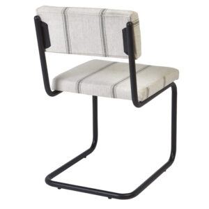silla acero negro tapizada tela especial